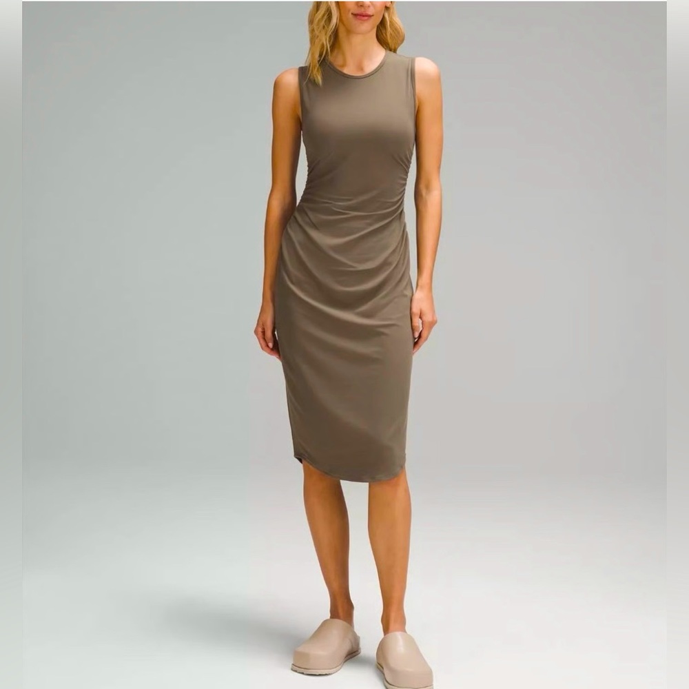Lululemon Shirred Nulu Midi Tank Dress